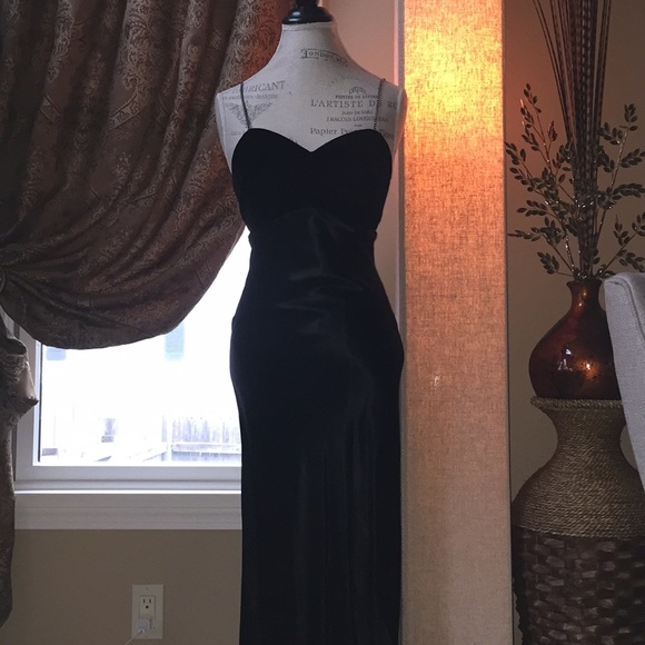 Betsy & Adam Dresses & Skirts - Black silk & velvet dress